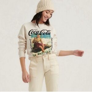 Lucky Brand x Coca-Cola Retro Sweatshirt Women’s Sz. M Vintage Graphic Crewneck